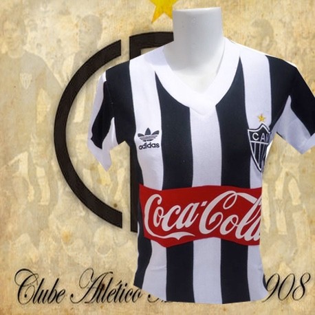 Camisa retrô baby look Atlético Mineiro coca cola