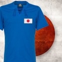Camisa estile retrô Japão azul cordinha