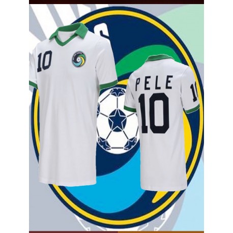 Camisa retrô Cosmos de Nova yorK branca Pelé -1977