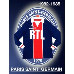 - Camisa retrô Paris Saint Germain azul RTL- FRA