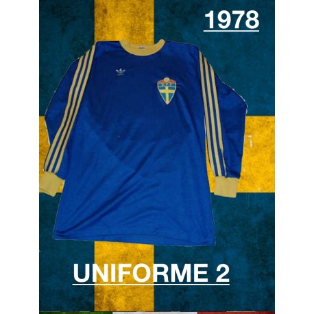 Camisa retrô Suécia ML Azul 1978