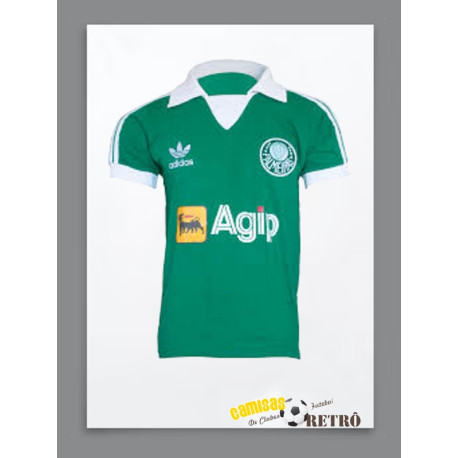 Camisa retrô Palmeiras Gola Polo Agip