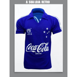 - Camisa retrô Cruzeiro finta azul 1990