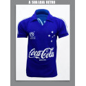 - Camisa retrô Cruzeiro finta azul 1990.