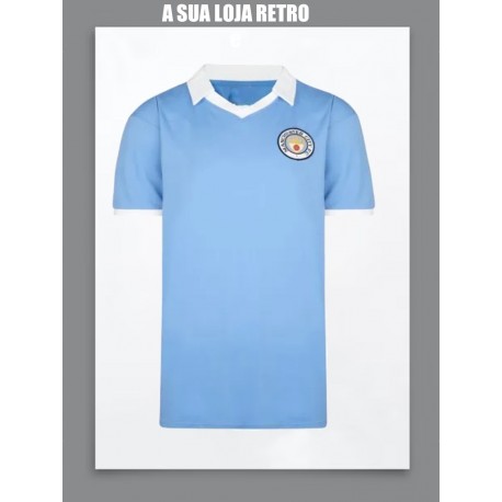 Camisa retrô Manchester city 1980