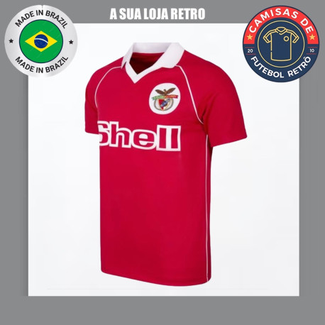 Camisa retrô Benfica shell vermelha 1987 - POR