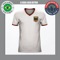 Camisa retrô Alemanha Branca 1970