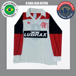 Camisa retrô Flamengo Branca Lubrax
