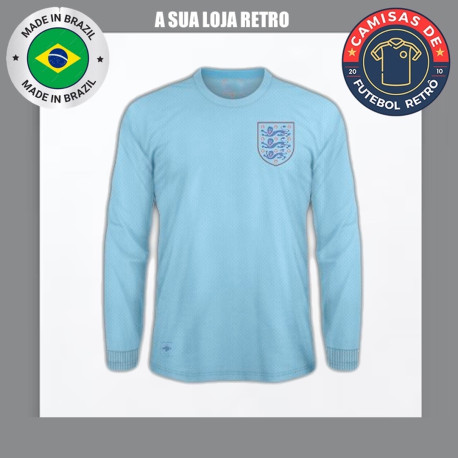 Camisa retrô da Inglaterra ML azul clarinho 1970