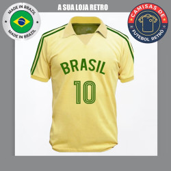 Camisa retrô Brasil de Volei Amarela - 1984