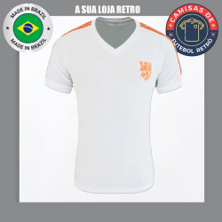 Camisa retrô Holanda branca - 1974