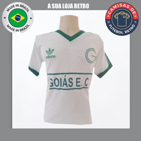 Camisa retrô Goiás Esporte Clube logo branca -1980