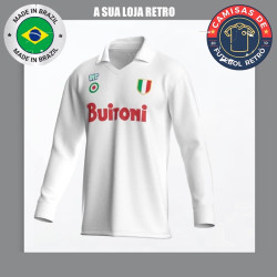 Camisa Retrô Napoli branca Buitoni ML 1987- 88 ITA