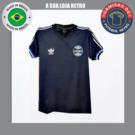 Camisa retrô Grêmio comemorativa Preta Azul