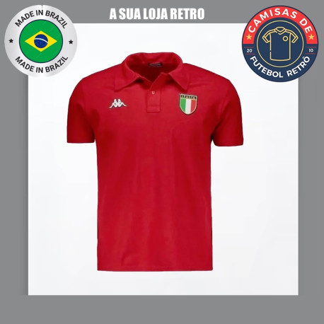 Camisa retrô Italia Kappa Vermelha