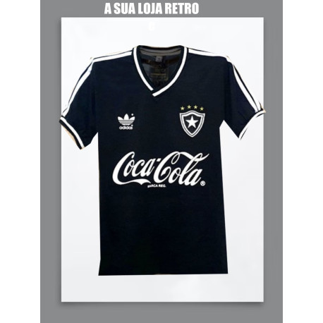 Camisa retrô Botafogo preta logo coca cola 1991