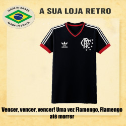 Camisa retrô Flamengo preta comemorativa punhos vermelhos