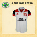 Camisa retrô Flamengo Branca Lubrax 1992