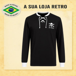 Camisa retrô St Pauli Preta ML- ALE
