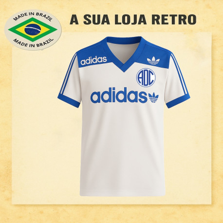 Camisa retrô Associação Desportiva Confiança treino branca 1986