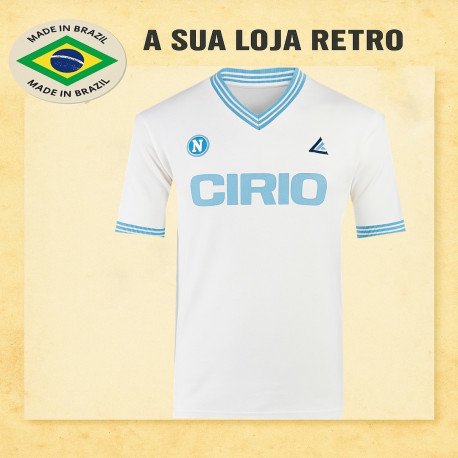 Camisa Retrô Napoli branca Cirio 1984/85 - ITA