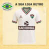Camisa retro fluminense branca banco nacional