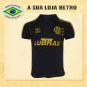 Camisa retrô Flamengo Preta Dourada Lubrax