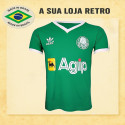 Camisa retrô Palmeiras Verde Agip Gola V 1987- 88.