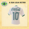 Camisa retrô Goiás Esporte Clube Finta Branca-1989
