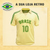 Camisa retrô Brasil de Volei Amarela - 1984