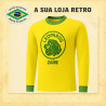 Camisa retrô do Zaire branca -1974