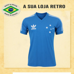 Camisa retrô Cruzeiro Gola V 1987 .
