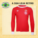 Camisa retrô Internacional Gola Redonda ML 1980 .