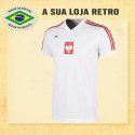 Camisa retrô da Polonia Branca - 1974