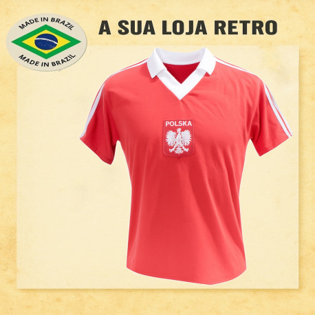 Camisa retrô Polonia -1984