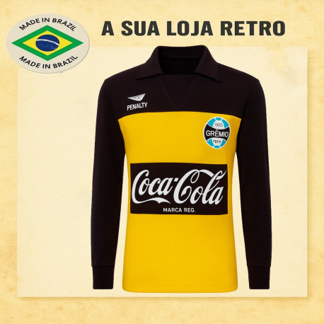 Camisa retrô Grêmio Mazarópi coca cola ML-1989
