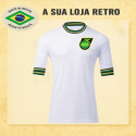 Camisa retrô Branca Jamaica.