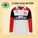 Camisa retrô Flamengo Branca Lubrax ML