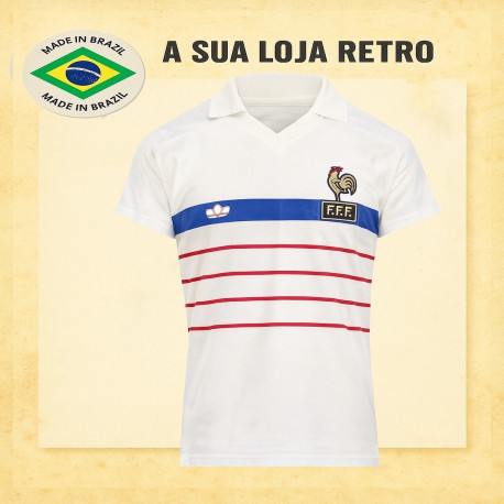 Camisa retrô França Branca - 1984