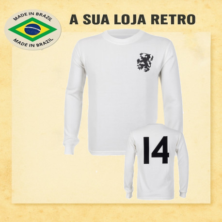 Camisa retrô Holanda goleiro ML branca 1971