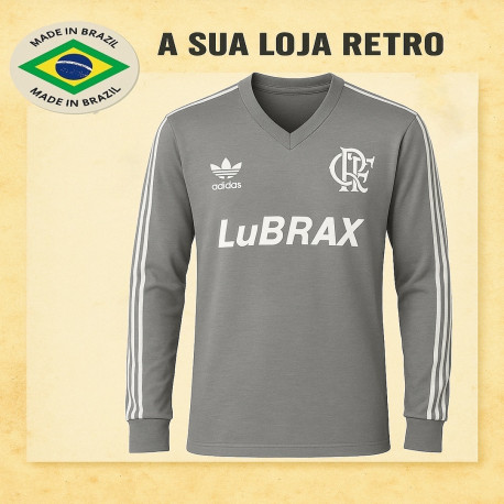Camisa retrô Flamengo ML cinza