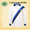 Camisa retrô Internazionale de Milão Branca 1964 ML - ITA