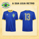 Camisa retrô Suécia Azul 1978