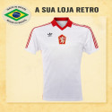 Camisa retrô Tchecoslovaquia Branca 1982