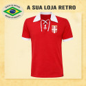 Camisa retrô da Sérvia. cordinha