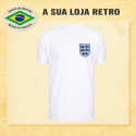 Camisa retrô da Inglaterra Branca - 1970