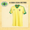 Camisa retrô amarela logo Pais de gales 1985