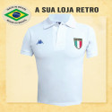 Camisa retrô Italia Kappa Branca