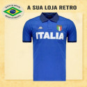 Camisa retrô da Italia Kappa Azul Claro