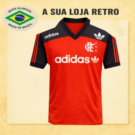Camisa retrô Flamengo treino preta. e vermelha